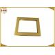 Zinc Alloy Rectangle Rings For Bags , Metal Belt Loops With Golden Plating OEM / ODM