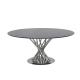 Mirrored 48 Round Marble Dining Table For Restaurant And Dining Room