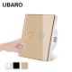 Single Live Wire Touch Light Switch Gold Tempered Glass Panel Smart Light Switch 60Hz