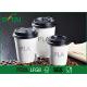 Healthy Hot Drink PLA Paper Cups , Coffee Cups To Go With Lids Simple Design