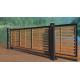 Residential Wooden Cladded Motorized Automatic Sliding Gates , Anti-Climb Photo Cell