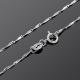 18K White Gold Small Link Chain Necklace for Women (NG012)