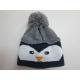 Penguin acrylic hat for HEMA--jacquard Hat with fleece lining--Hat for children