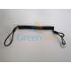 Heavy Duty Reingforced Solid Balck PU Coated 4.0mmDia Wire 1.2mm Inside Steel Cable Lanyard Tether