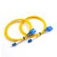 1M 1.5M 2M SC To SC Fiber Patch Cable Singlemode Simplex SM 9/125 Yellow LSZH Fiber Jumper