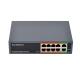 full metal case 8 ports 100Mbps IEEE 802.3af/a standard 96W power backplane bandwidth 2.0 Gbps uplink port POE switch