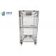 Cargo Storage Wire Cage Trolley Zinc Plated Finished Mobile Cage Trolley
