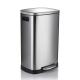 Outdoor Silver Stainless Steel 13 Gallon Trash Can