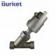 DN40 PN16/20 Stainless Steel Thread Angle Seat Valve with SS304/Plastic pneumatic cylinder