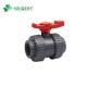 Water Media PVC Single Double Union Plastic Ball Valve for Easy and Water Supply