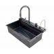 Elegance Black Handmade Kitchen Sink in Black and Single Bowl