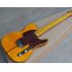 Custom Wholesale Yellow Body Electric Guitar with Red Tortoise Pickguard,Yellow Maple Fretrboard