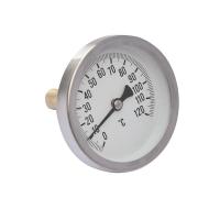 2'' 50MM 120C Bimetallic Coil Thermometer 1/4'' BSP Bimetal Temperature Gauge