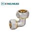 FORGE Brass Fitting Chrome Plated Female Copper Pipe PEX Fittings 16-32MM Double Colors 90Degree Elbow Brass Compression