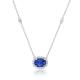 925 Sterling Silver Blue Tanzanite CZ Jewelry December Birthstone Necklace Tanzanite Stone Jewellery Necklace