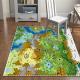 Unti-skid Polyester Printed country map Area Rugs and Carpets living room center area rug playroom carpet
