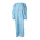 Anti Static Blue Isolation Gowns , Disposable Hospital Gowns Knitted Cuff / Cotton Cuff