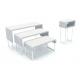 Pure White High Grade Nesting Display Tables Simple Style Customized For Supermarket