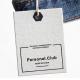 Embossed Cotton Printed Hang Tags for garments white Debossing