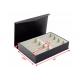 Black Cardboard Watch Storage Box Covered Leather Custom Logo Color With Stitching