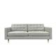 Stitched Fabric 3 Seat Sofa Pulled In Sage Green Fabric Sofa 3 2 Seater