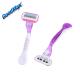 Female Pink New Style Razors Four Blades Open Back Shaver For Hair Removal