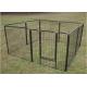 Eco Friendly Large Dog Fence Kennel , Chain Link Dog Kennel Flooring