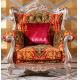 Classic Antique Design Solid Wooden Carved Luxury Fabric Sofa