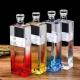 Super Flint Glass Material Custom Printing Square Glass Bottle for Upscale Gin Bottle
