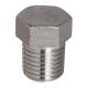 Hex Square Plug npt bsp thread end stainless steel 316L pipe fittings hexagon head