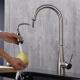 Flexible Spring Coil Single Lever Kitchen Faucet SUS304 Stainless Steel HOMEKA