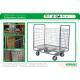 Three-sided Warehouse Trolleys  Wire Roll Container Cage  Chrome Plated