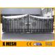 Crimped Top Security Metal Fencing X MESH Ornamental Aluminum Gates