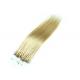 24# Color Golden Straight Cambodian Virgin Hair Micro Loop For Personal Care