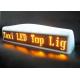 IP65 Asynchronous Wireless Taxi LED Display Top / HD Light led taxi roof signs