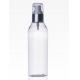 Round Shoulder Toner Water Plastic Cosmetic Bottes 200ml With Transparent Cap Silver Lotion Pump