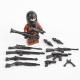 City accessories ww2 soldiers figure army swat team military weapon gun building blocks