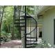 Wood/Metal Custom Spiral Staircase Custom With Stainless Balustrade  Outdoor