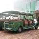 3 Rows 8 Seats Green Classic Bus Vintage Car New Energy Vehicle Sightseeing Car 30Mph