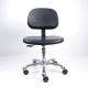 Black ESD PU Foam Production Line Chairs 5 Star Aluminum Alloy Base 2 Ways