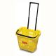 35L Rolling Grocery Plastic Basket Trolley With Wheels Supermarket Shopping
