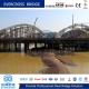 Performance Large Span Arch Steel Beam Bridge With Paint Surface