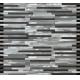White black linear mosaic metal no gap pattern for wall and boarder decoration