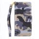 PU+PC Double Fold Camouflage Bracket Back Cover Cell Phone Case For iPhone 7 6s Plus 5s with Hand Strap