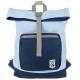 Softback Heavy Duty Backpacks Light Blue Eco Friend Cotton With Front Pocket