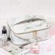 Marble PU Leather Cosmetic Pouch Bag For Travel