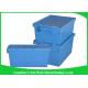60L Plastic Attached Lid Containers Heavy Duty Stackable Moving 600 * 400 * 365mm