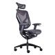 GTCHAIR Cool Design Mesh Gaming Chairs Silver PU Embroidery Logo Black Frame