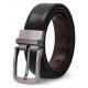 Double Sides Rotatable Fake Leather Belt 3.5cm Jeans Pants Pin Buckle Belt