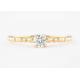 6MM Gold Ring With Solitaire Diamond , 0.8ct Moissanite Diamond Rings ODM